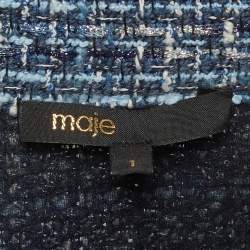 Maje Blue Tweed Jacket & Skirt Set S/M 