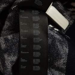 Maje Navy Blue/White Monogram Knit Cardigan and Mini Skirt Set S/XS