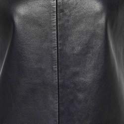 Maje Black Leather Sleeveless Mini Dress S