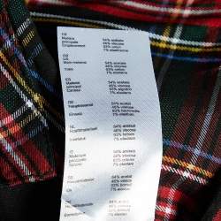 Maje Black Plaid Checked Asymmetric Shirt XS