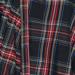 Maje Black Plaid Checked Asymmetric Shirt XS
