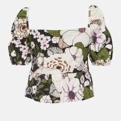 Maje Multicolor Floral Print Cotton Buttoned Blouse M