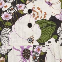 Maje Multicolor Floral Print Cotton Buttoned Blouse M