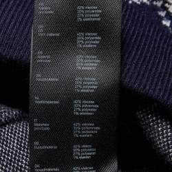 Pre Owned Maje Navy Blue Jacquard Knit Mini Skirt S