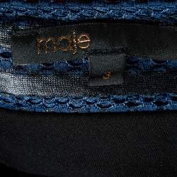 Maje Navy Blue Mesh Rosemount Mini Dress L