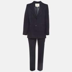 Maje Dark Blue Plaid Suit L M Maje TLC