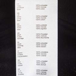 Pre Owned Maje Black Eyelet Lace Fit and Flare Midi Dress S