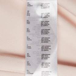 Pre Owned Maje Pink Nude Floral Embroidered Mesh Short Dress S