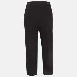 Maje Black Stretch Crepe High Rise Trousers S