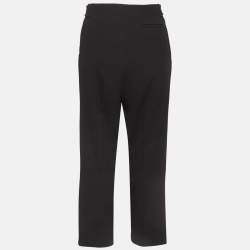 Maje Black Stretch Crepe High Rise Trousers S