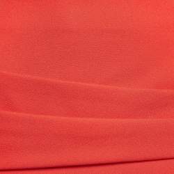 Maje Red Crepe Pleated Mini Skirt S