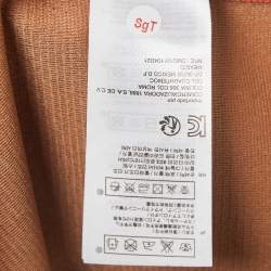 Pre Owned Maje Orange Crepe Fringe Detail  Mini Skirt S