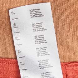 Pre Owned Maje Orange Crepe Fringe Detail  Mini Skirt S