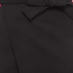 Maje Black Side Stripe Crepe Pencil Wrap Skirt S