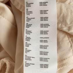 Pre Owned Maje Beige Eyelet Embroidered Cut-Out Mini Dress S