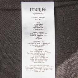 Maje Blue Raziel Leopard Pattern Fil-Coupe Jacquard Dress M