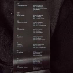 Pre Owned Maje Black/Metallic Lurex Knit Cut-Out Detail Short Dress S