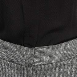 Maje Black Crepe & Wool Blend Buttoned Back Jumpsuit S