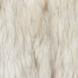 Maje Beige Raccoon Fur Sleeveless Jacket M