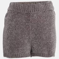 Majorelle Grey Rib Knit Denitza Chenille Shorts L