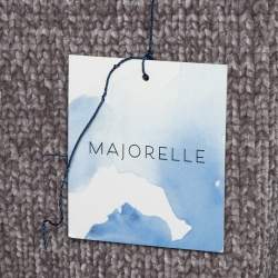 Majorelle Grey Rib Knit Denitza Chenille Crop Top L