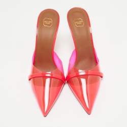 Malone Souliers Hot Pink Patent Leather and PVC  Joella Mules Size 38