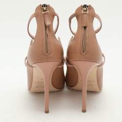 Malone Souliers Beige Leather Mika Ankle Strap Sandals Size 40