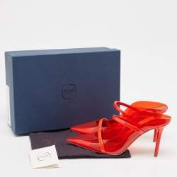 Malone Souliers Red PVC Maureen Mules Size 39