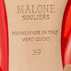 Malone Souliers Red PVC Maureen Mules Size 39