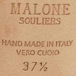 مملوكة مسبقًا Malone Souliers Cream Textured Leather Maureen Mules Size 37.5