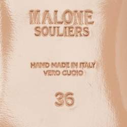 Malone Souliers Beige Leather and PVC Silvia Flat Slides Size 36