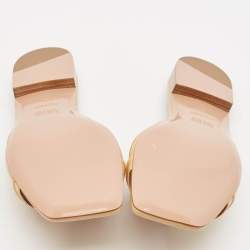 Malone Souliers Beige Leather and PVC Silvia Flat Slides Size 36