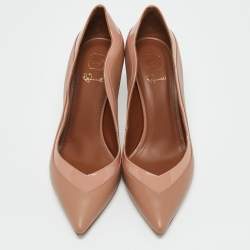 Malone Souliers Beige Leather Penelope Pointed Toe Pumps Size 39