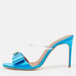 مملوكة مسبقًا حذاء مولز مالون سولييه "إميلي" ساتان أزرق مقاس 38