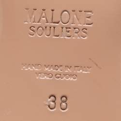Malone Souliers Pink Suede Crystal Embellished Uma Flat Mules Size 38