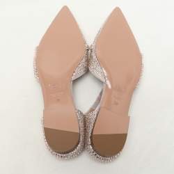 Malone Souliers Pink Suede Crystal Embellished Uma Flat Mules Size 38