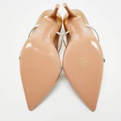 مملوكة مسبقًا صندل سلايد مالون سولييه ماورين جلد ذهبي ميتاليك مقاس 38