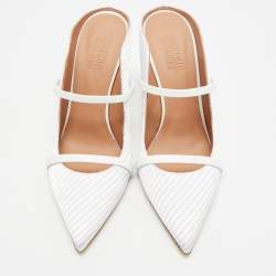 Pre Owned صندل سلايد مالون سولييه ماورين جلد ذهبي ميتاليك مقاس 38