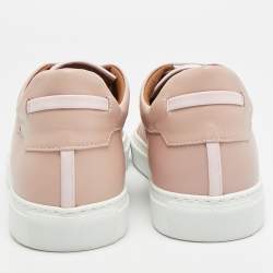 Pre Owned Malone Souliers Deon Size 40 Pink Patent and Leather Low Top Sneakers