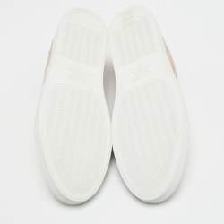 Pre Owned Malone Souliers Deon Size 40 Pink Patent and Leather Low Top Sneakers