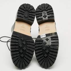 Pre Owned Malone Souliers Miller Size 39 Black Leather Combat Boots