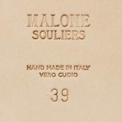 Pre Owned Malone Souliers Miller Size 39 Black Leather Combat Boots