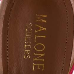 Pre Owned Malone Souliers Pink/Beige Leather Ruth Tassel Sandals Size 40