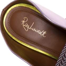 Pre Owned Malone Souliers Metallic Purple Leather Mara Pointed Toe Mules Size 40