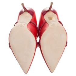 Pre Owned حذاء سلايد مالون سولييه مورين جلد أحمر مقاس 37