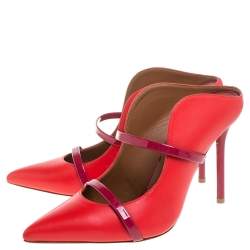 Pre Owned حذاء سلايد مالون سولييه مورين جلد أحمر مقاس 37