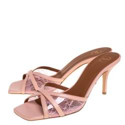 Pre Owned صندل سلايد مالون سولييه برلا بي في سي وجلد أزرق مقاس 39