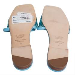 مملوكة مسبقًا حذاء سلايد مالون سولييه ديمي جلد أزرق وبي  في سي مقاس 37