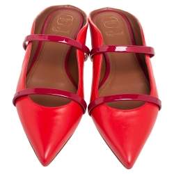 Pre Owned حذاء فلات مالون سولييه مورين جلد أحمر مقاس 37 