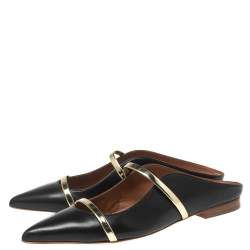 Pre Owned حذاء مول مالون سولييه ماورين جلد أسود مقاس 38